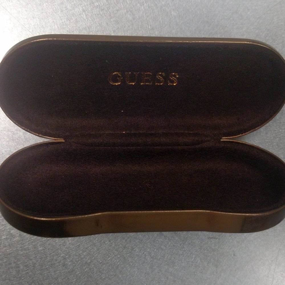 Guess Eyeglasses Eyewear Case Gold Metallic Shiny